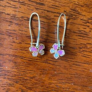 Kendra Scott Pink and Purple Flower Earrings